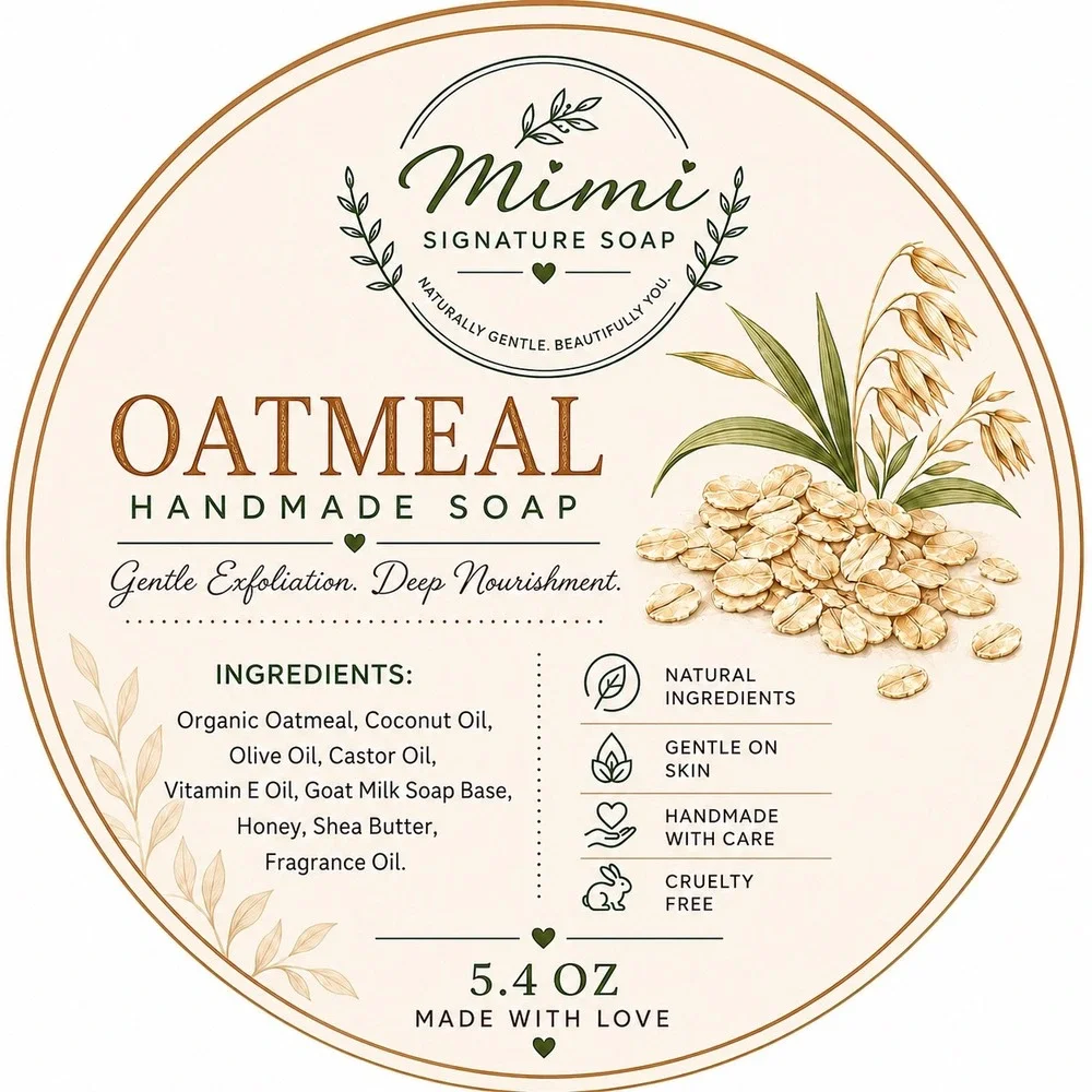 Mimi Signature Soap handcrafted oatmeal